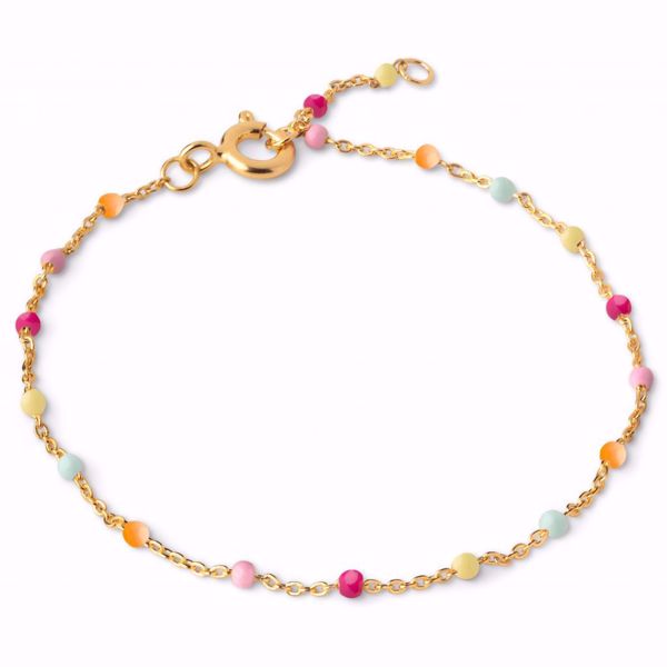 Bilde av Bracelet Lola Rainbow, gullforgylt 