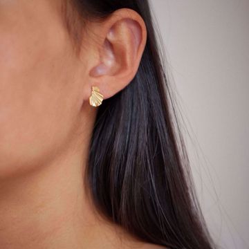 Bilde av Earring Mini Wave, gullforgylt