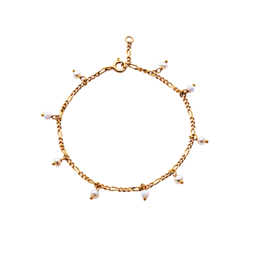 Bilde av Lula White Bracelet Goldplated