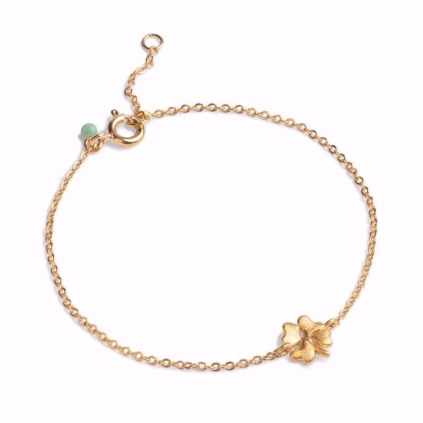 Bilde av Bracelet Organic Clover Goldplated