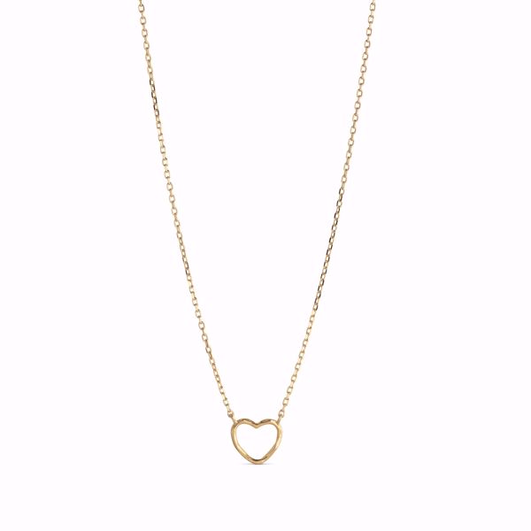 Bilde av Necklace Organic Heart Goldplated